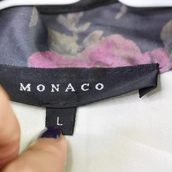 Monaco Nights Asian Inspired Watercolor Jacket L - Picture 2 of 7